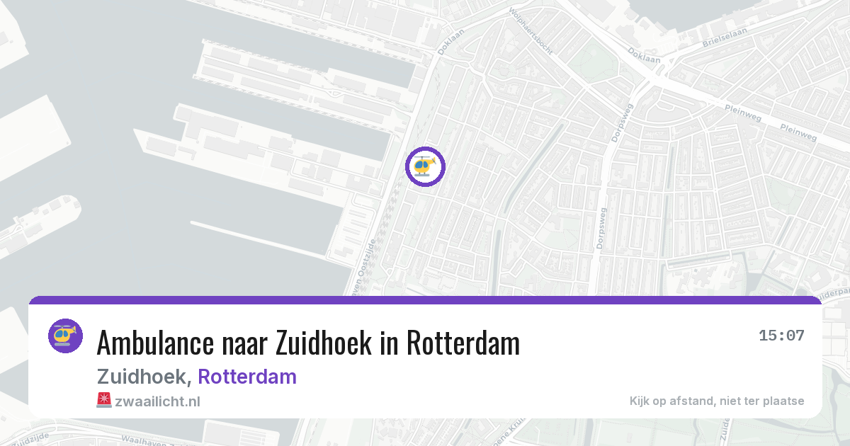 Ambulance naar Zuidhoek in Rotterdam — 21 mrt 2026