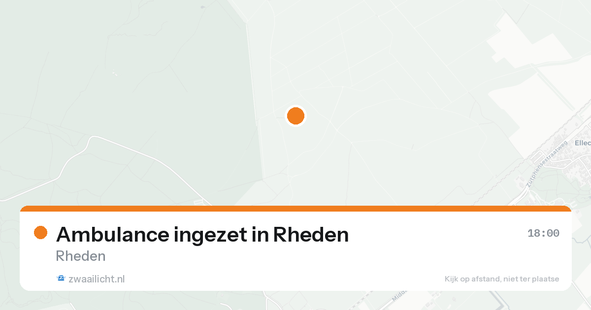 Ambulance ingezet in Rheden — 30 mei 2026