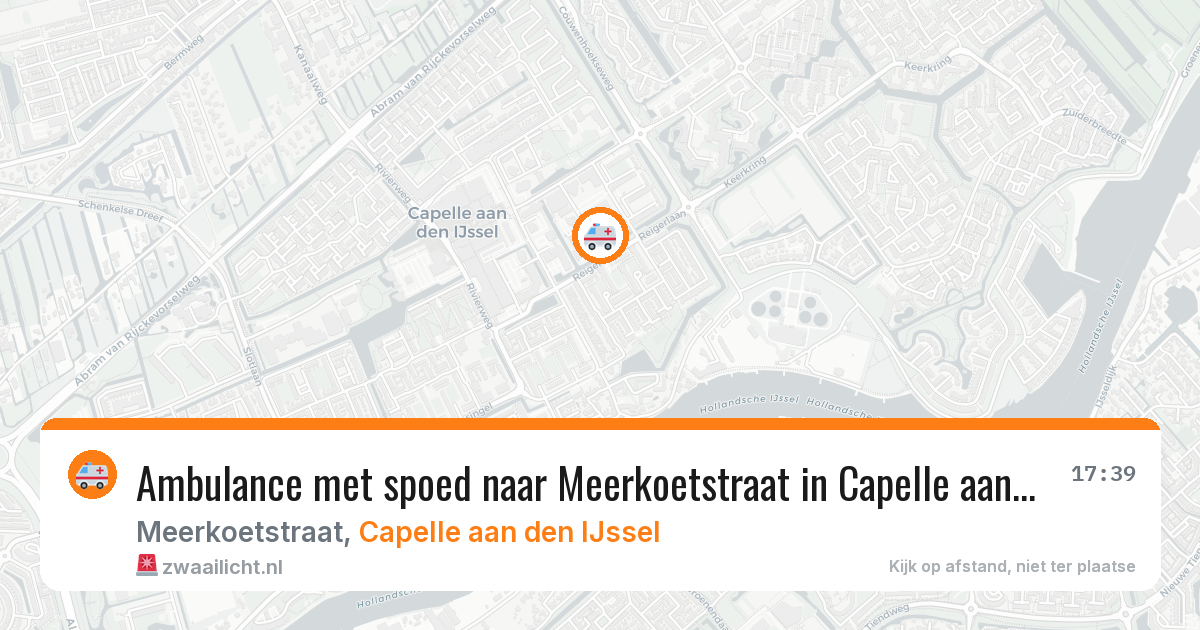 Ambulance met spoed naar Meerkoetstraat in Capelle aan den IJssel — 11 jun 2026