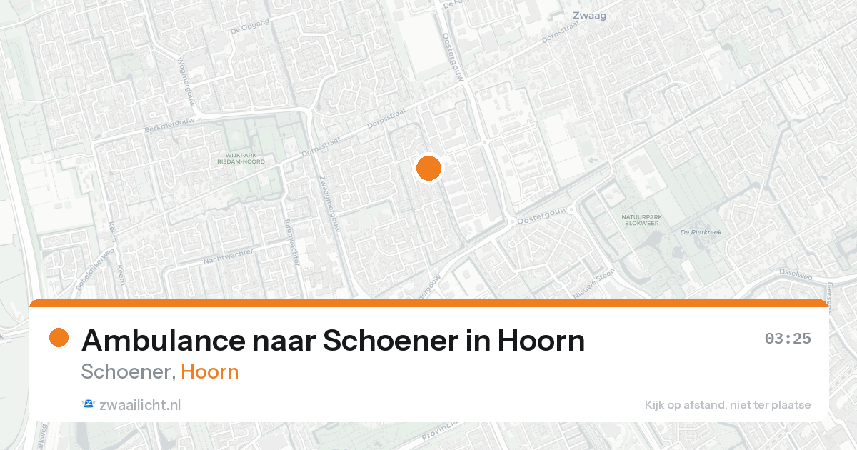 Ambulance naar Schoener in Hoorn — 17 aug 2026