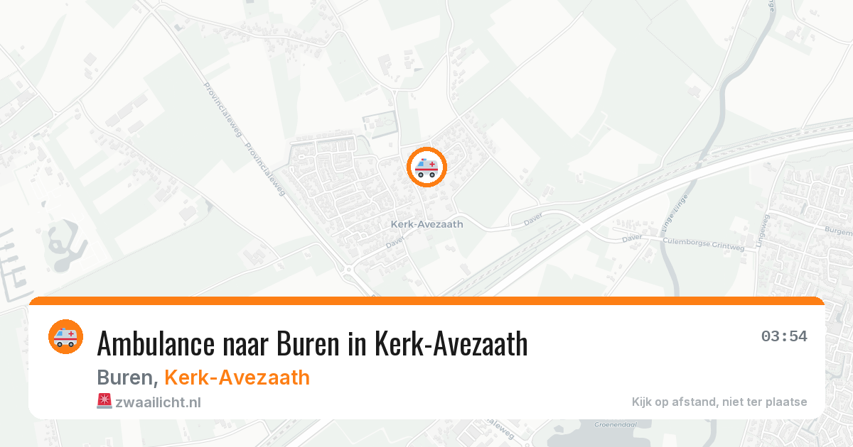 Ambulance naar Buren in Kerk-Avezaath — 22 apr 2026
