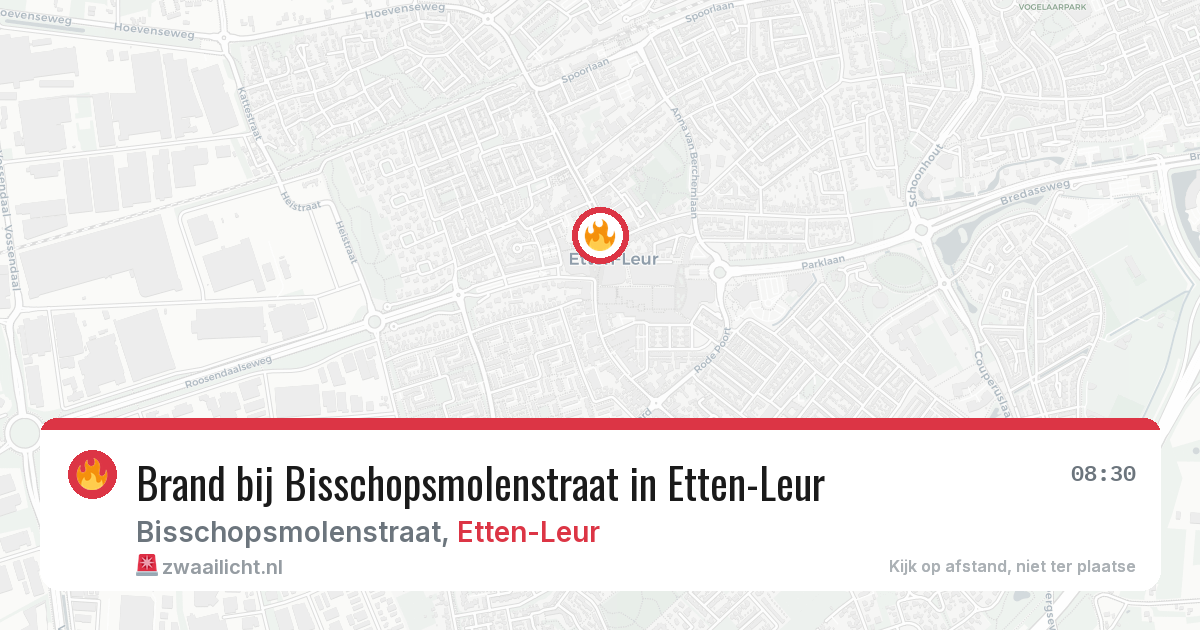 Brand bij Bisschopsmolenstraat in Etten-Leur — 26 mei 2026