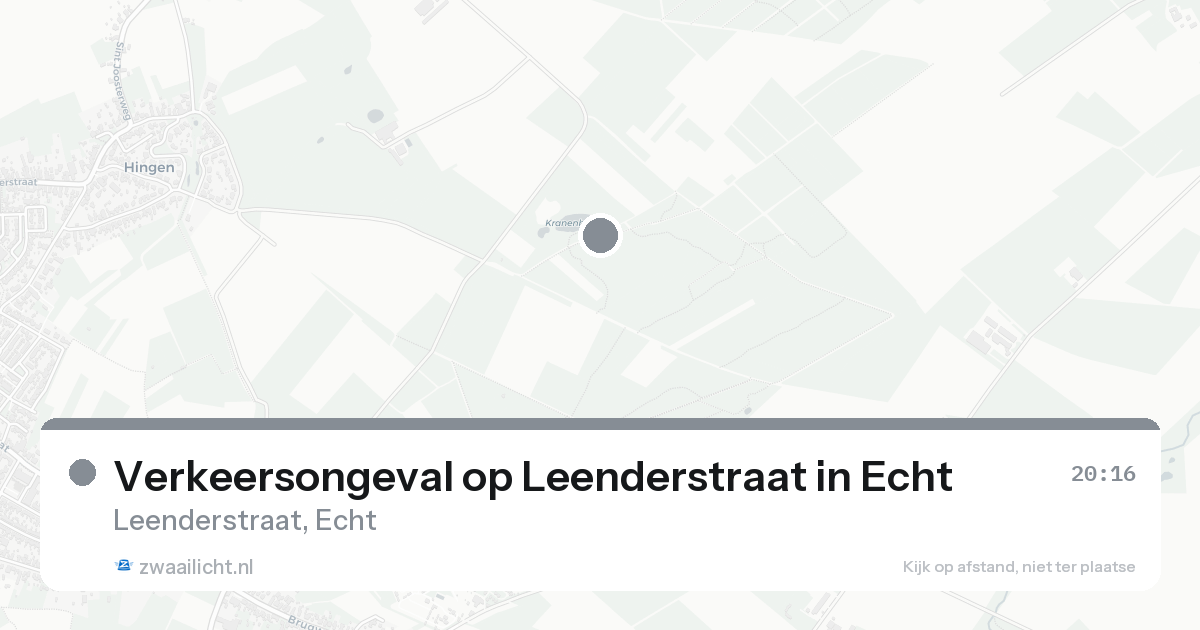 Verkeersongeval op Leenderstraat in Echt — 16 aug 2026