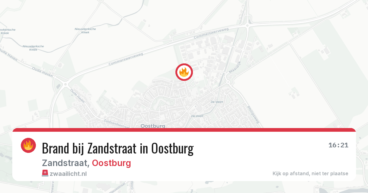 Brand bij Zandstraat in Oostburg — 14 apr 2026