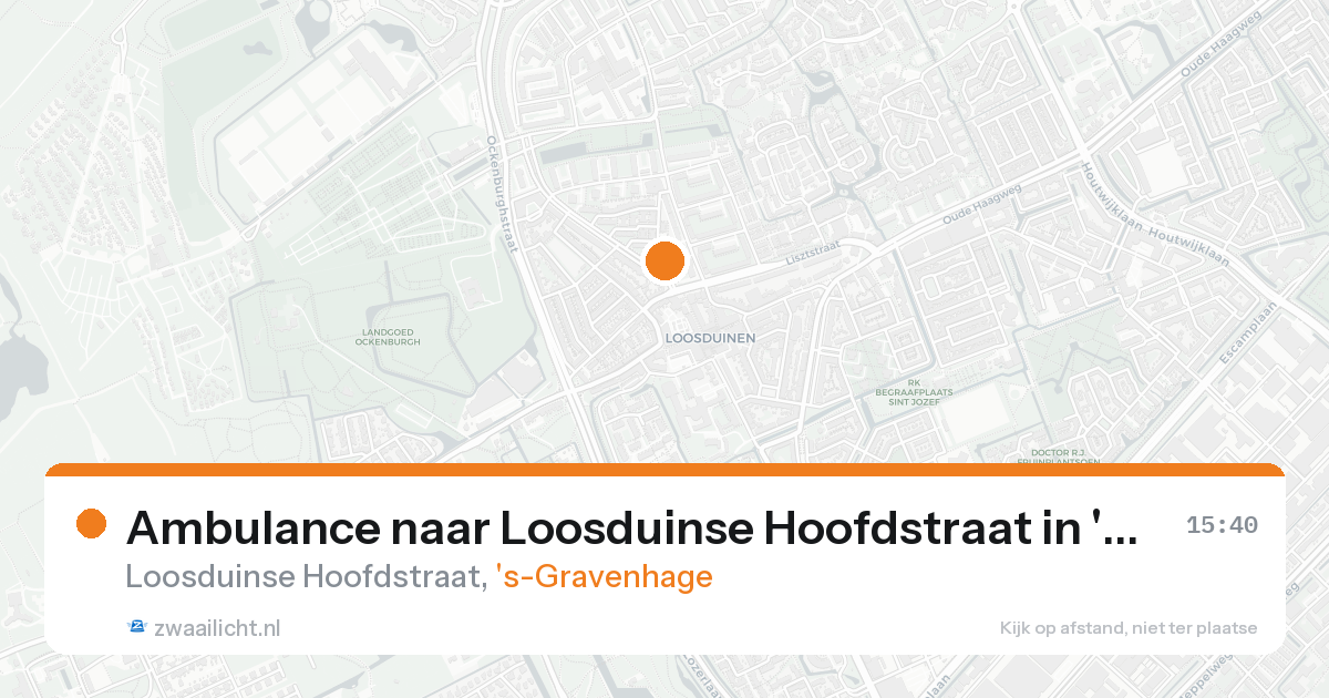 Ambulance naar Loosduinse Hoofdstraat in 's-Gravenhage — 20 aug 2026