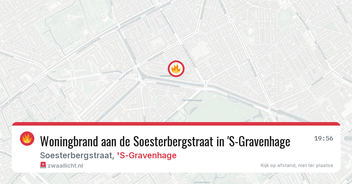Woningbrand aan de Soesterbergstraat in 'S-Gravenhage — 4 jul 2026