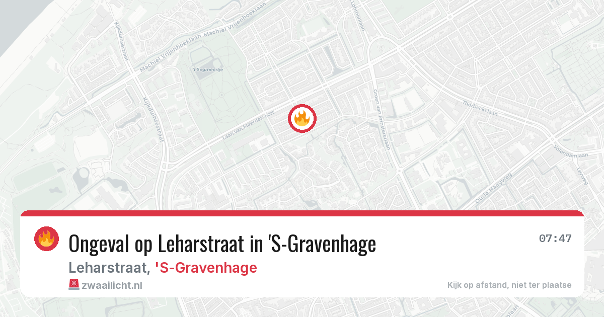 Ongeval op Leharstraat in 'S-Gravenhage — 24 mei 2026