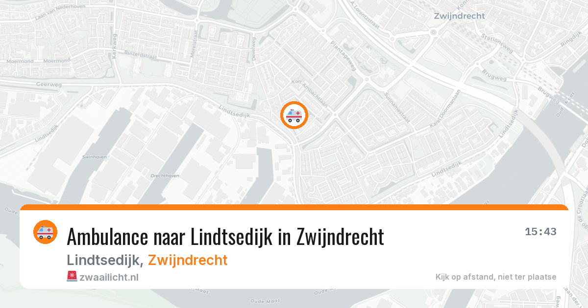 Ambulance naar Lindtsedijk in Zwijndrecht — 8 mrt 2026