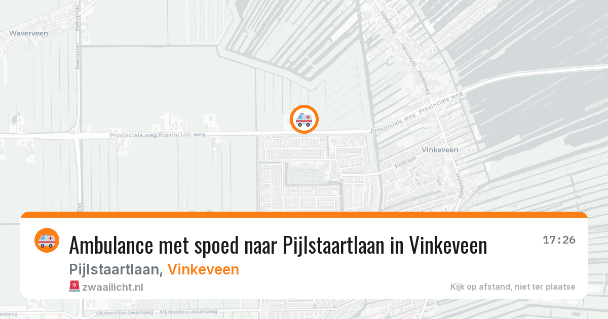 Ambulance met spoed naar Pijlstaartlaan in Vinkeveen — 20 apr 2026