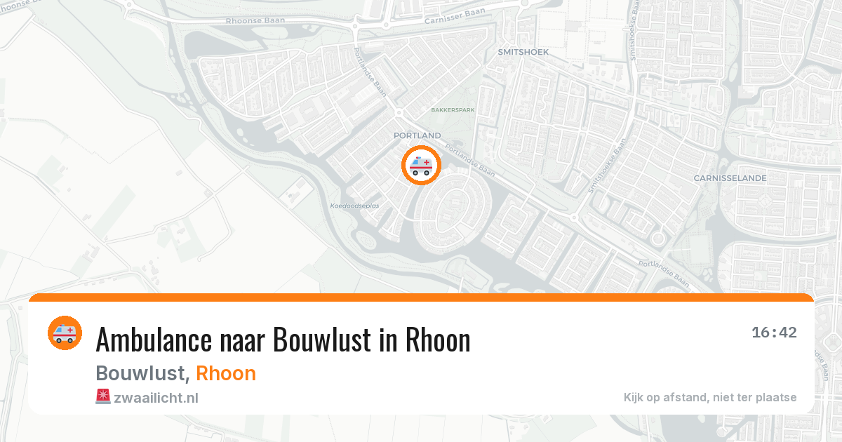 Ambulance naar Bouwlust in Rhoon — 24 mei 2026