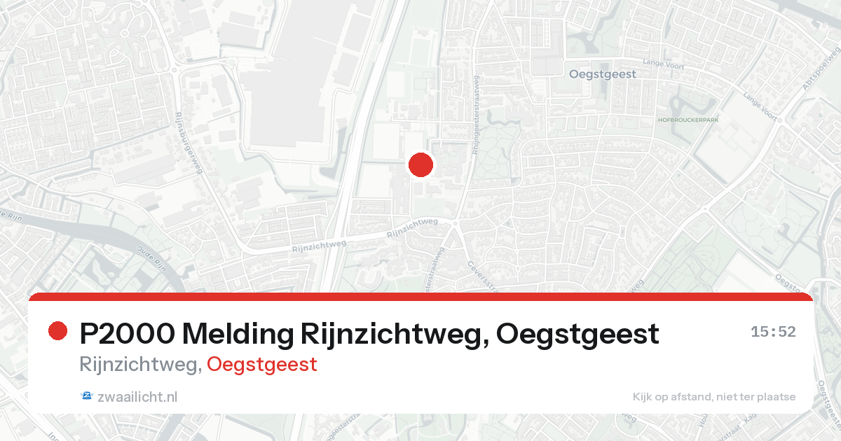 P2000 Melding Rijnzichtweg, Oegstgeest — 30 jan 2026