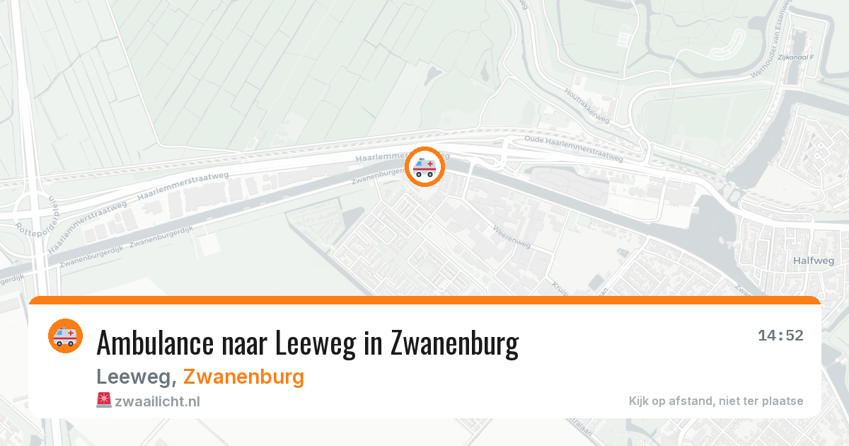 Ambulance naar Leeweg in Zwanenburg — 10 jun 2026