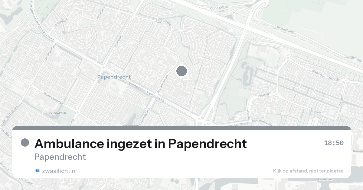 Ambulance ingezet in Papendrecht — 24 aug 2026