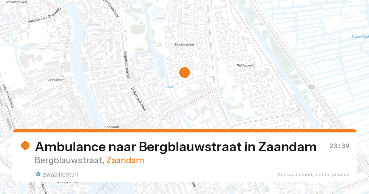 Ambulance naar Bergblauwstraat in Zaandam — 11 jun 2026