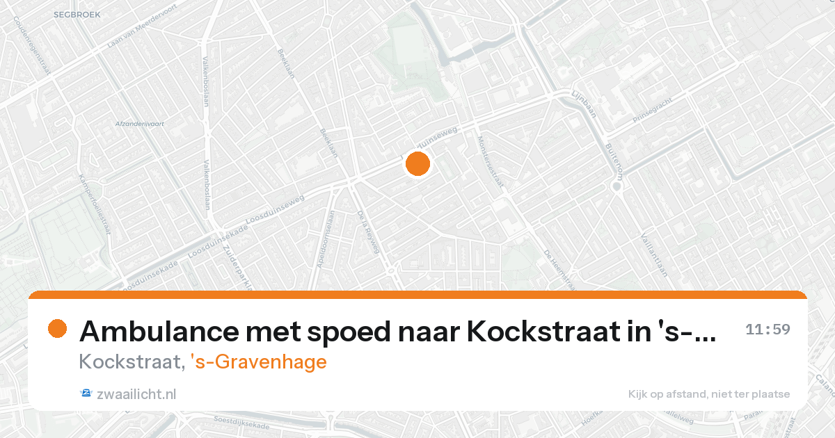 Ambulance met spoed naar Kockstraat in 's-Gravenhage — 20 aug 2026