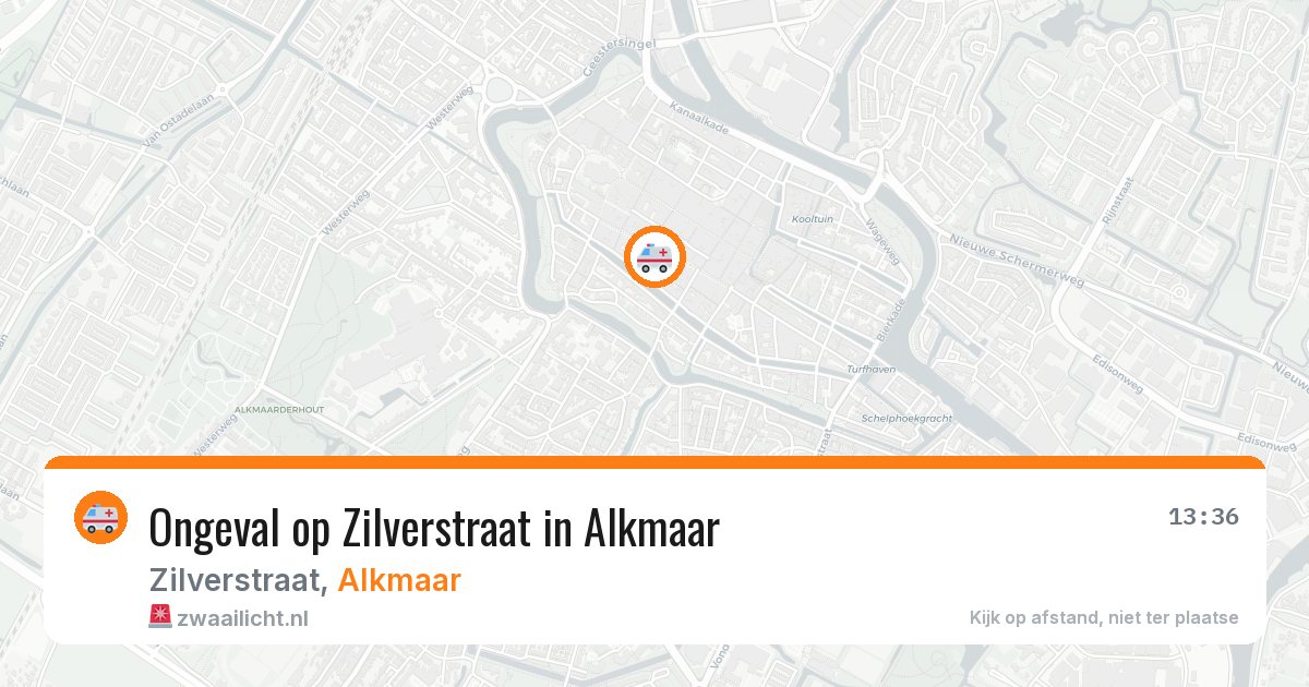 Ongeval op Zilverstraat in Alkmaar — 27 mrt 2026
