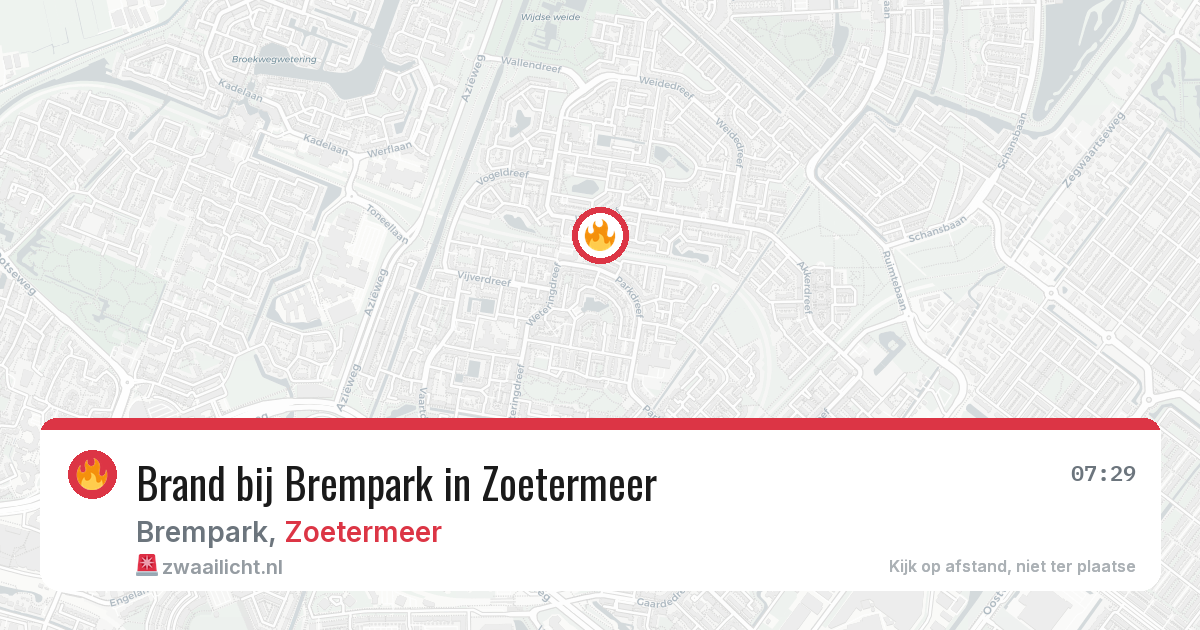 Brand bij Brempark in Zoetermeer — 8 aug 2026