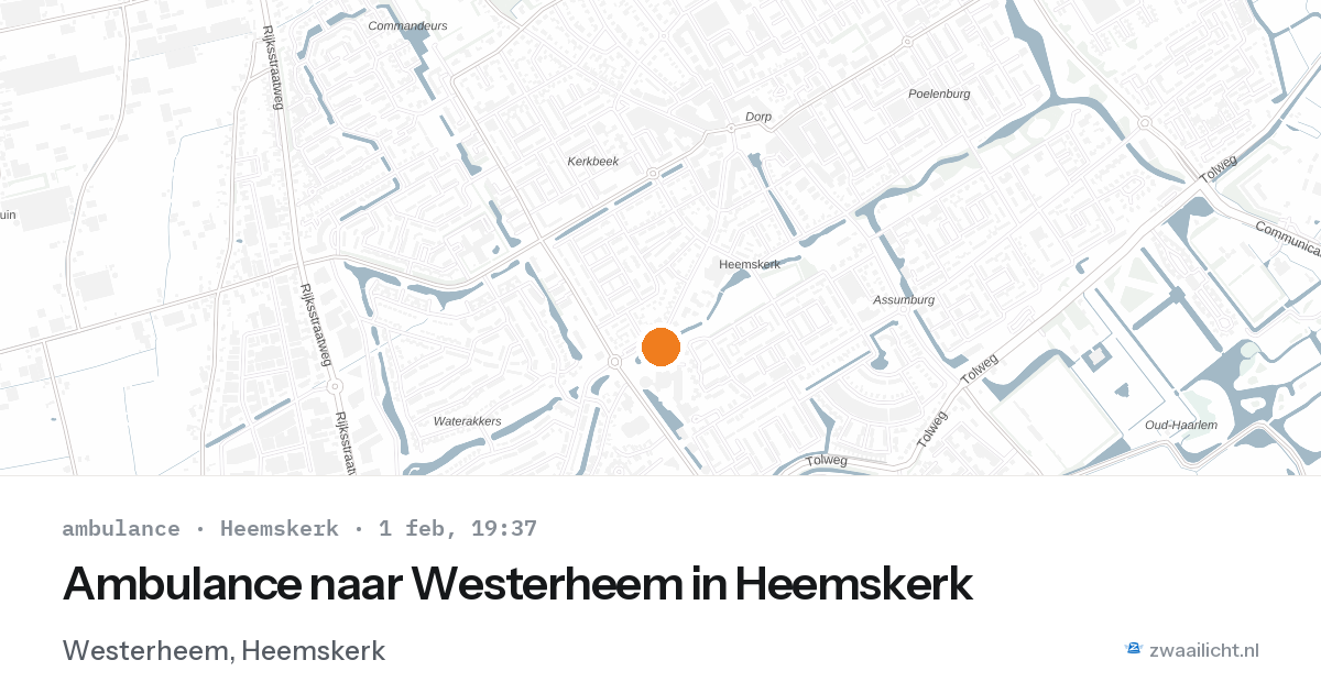 Ambulance naar Westerheem in Heemskerk — 1 feb 2026