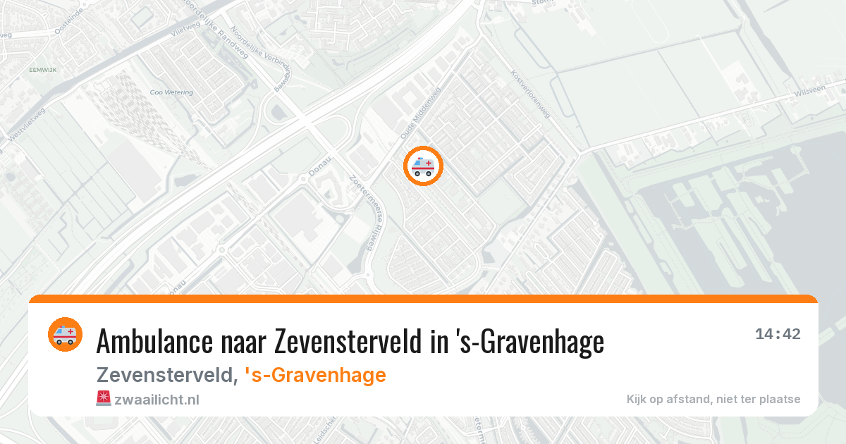 Ambulance naar Zevensterveld in 's-Gravenhage — 8 jul 2026
