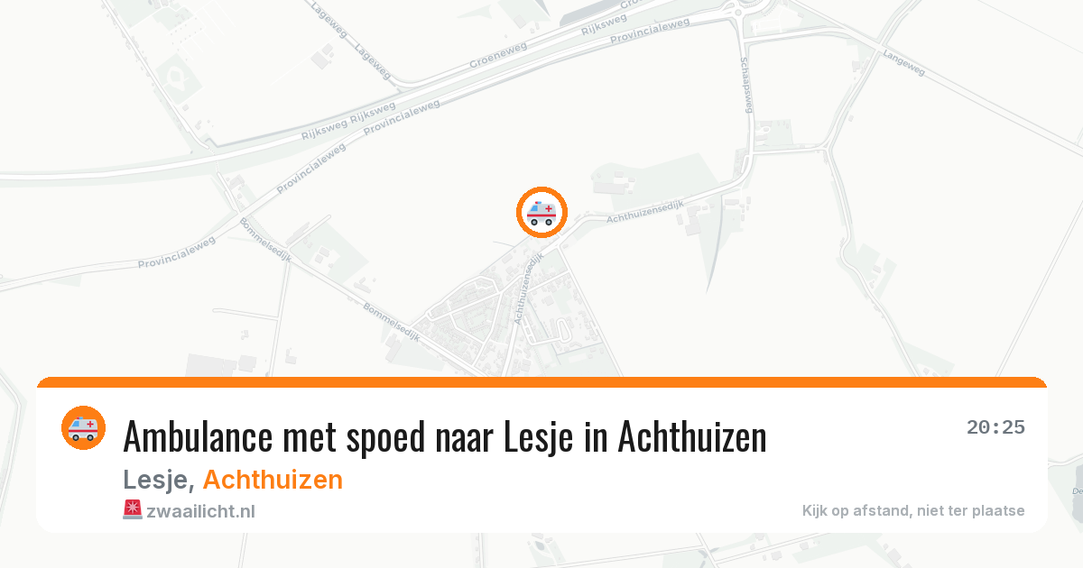 Ambulance met spoed naar Lesje in Achthuizen — 5 mei 2026