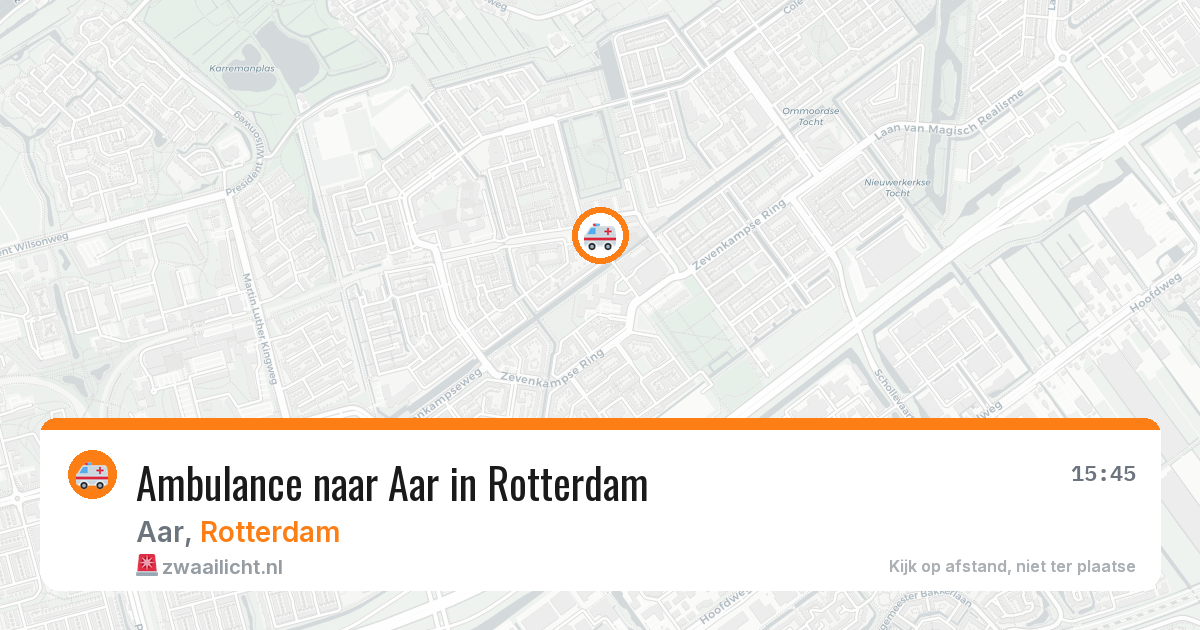 Ambulance naar Aar in Rotterdam — 14 aug 2026