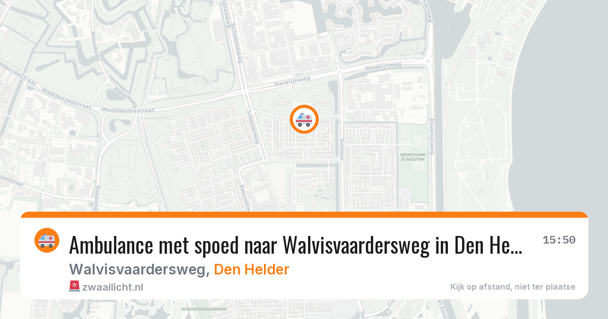 Ambulance met spoed naar Walvisvaardersweg in Den Helder — 18 jul 2026