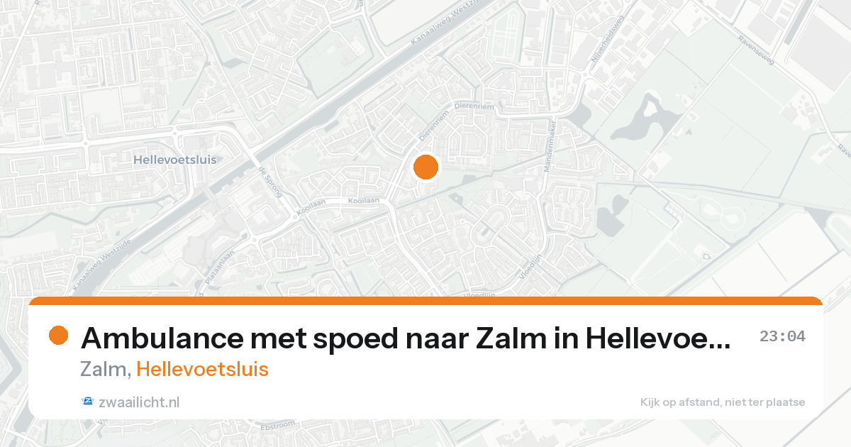 Ambulance met spoed naar Zalm in Hellevoetsluis — 9 jul 2026