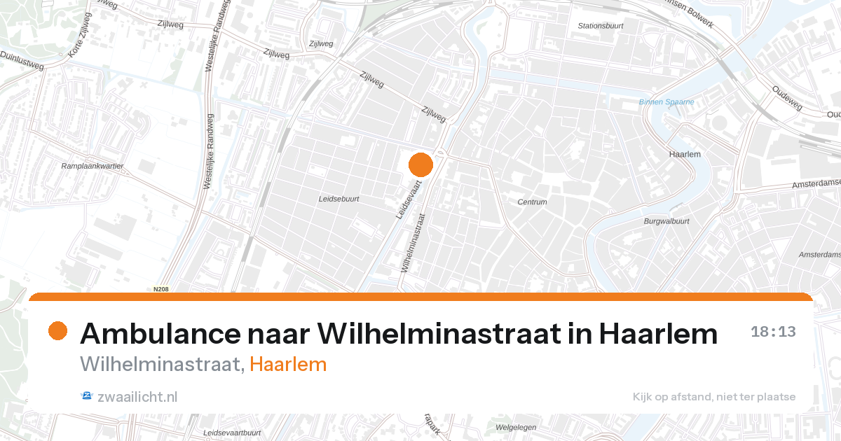 Ambulance naar Wilhelminastraat in Haarlem — 28 aug 2026