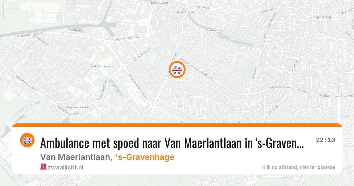 Ambulance met spoed naar Van Maerlantlaan in 's-Gravenhage — 24 mrt 2026
