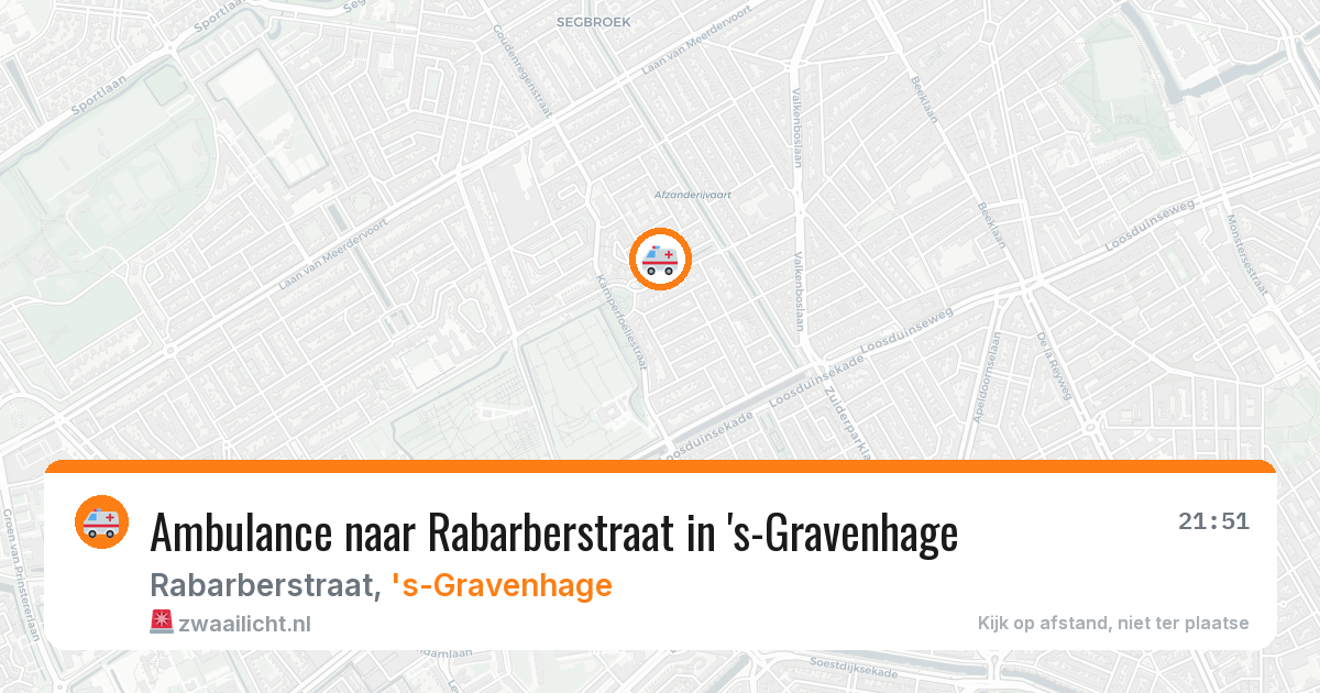 Ambulance naar Rabarberstraat in 's-Gravenhage — 13 jul 2026