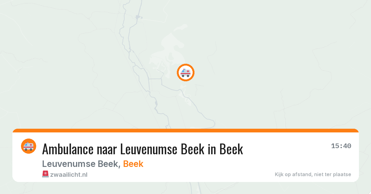 Ambulance naar Leuvenumse Beek in Beek — 5 aug 2026