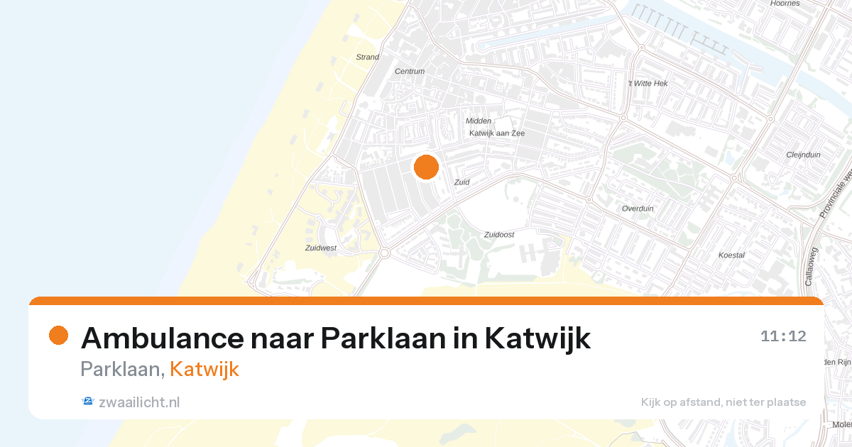 Ambulance naar Parklaan in Katwijk — 23 jun 2026