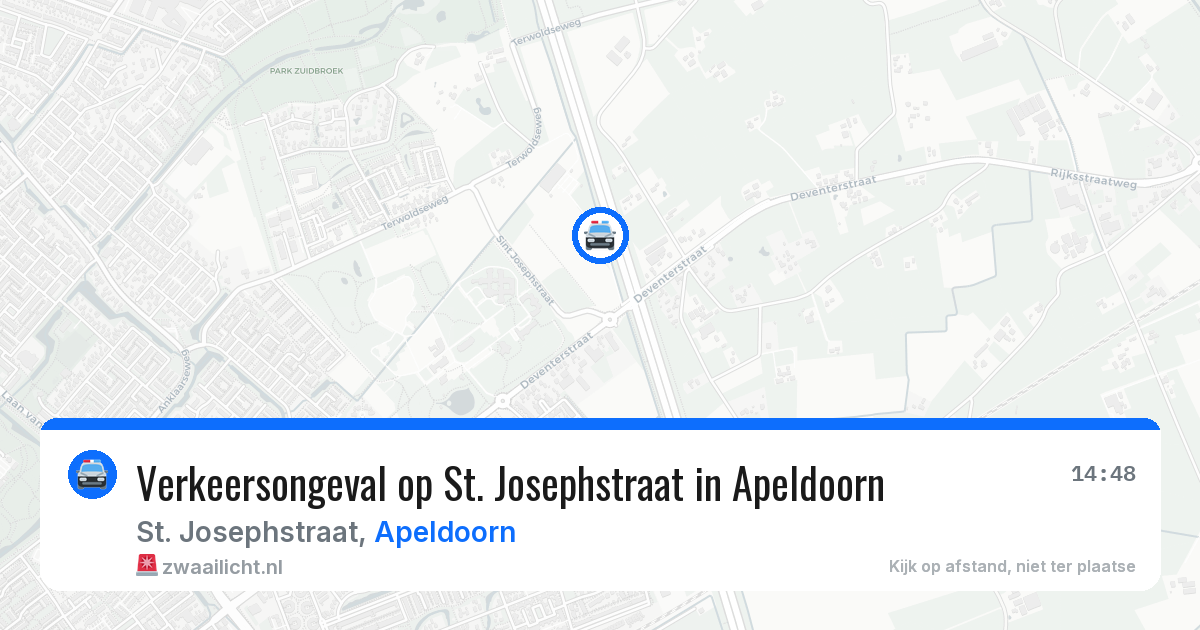 Verkeersongeval op St. Josephstraat in Apeldoorn — 2 jul 2026