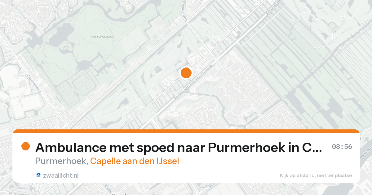Ambulance met spoed naar Purmerhoek in Capelle aan den IJssel — 18 aug 2026
