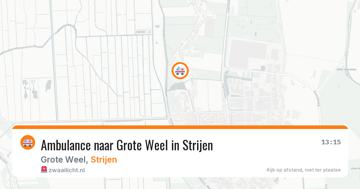 Ambulance naar Grote Weel in Strijen — 29 jan 2026