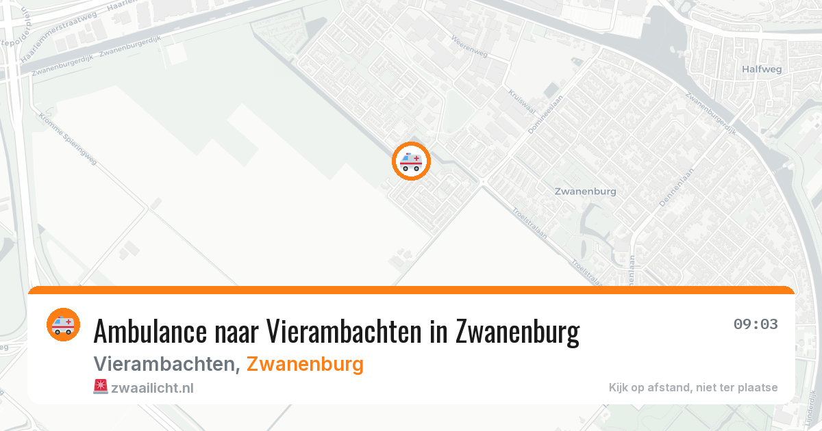 Ambulance naar Vierambachten in Zwanenburg — 11 aug 2026