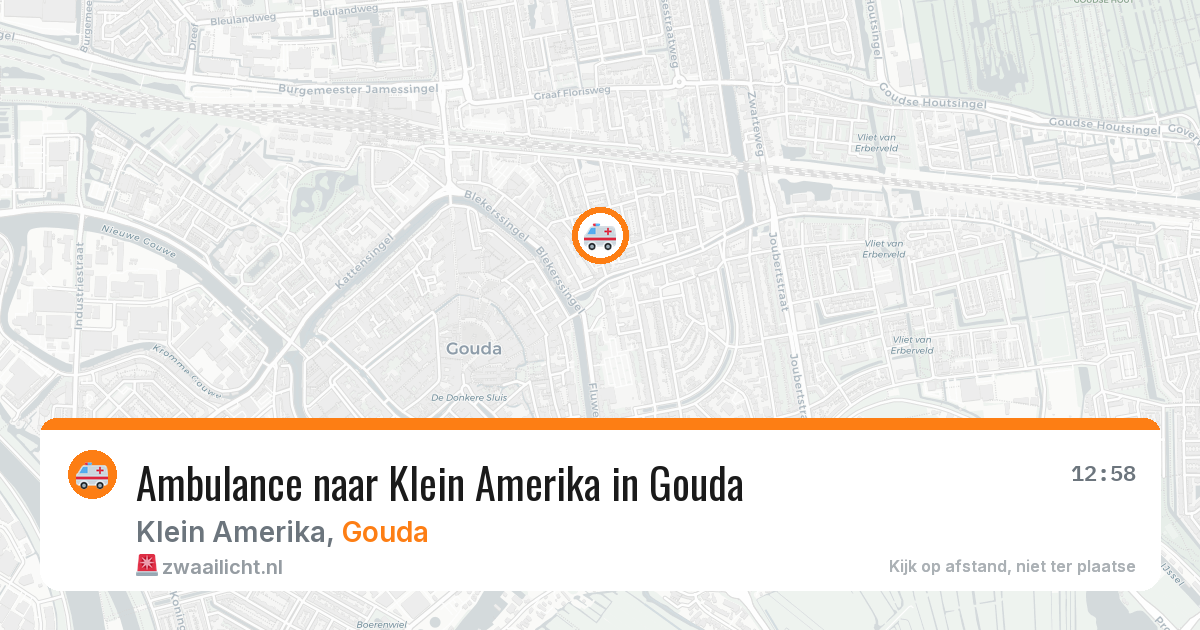 Ambulance naar Klein Amerika in Gouda — 4 mei 2026