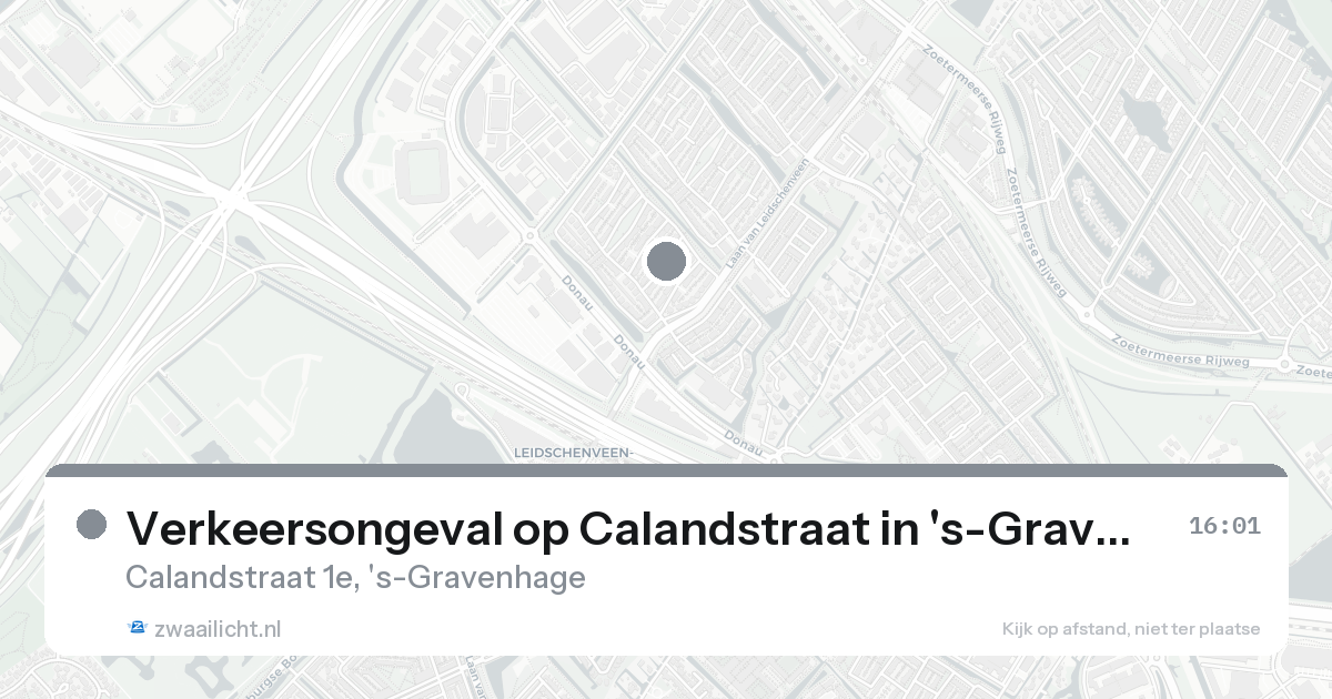 Verkeersongeval op Calandstraat in 's-Gravenhage — 30 jan 2026