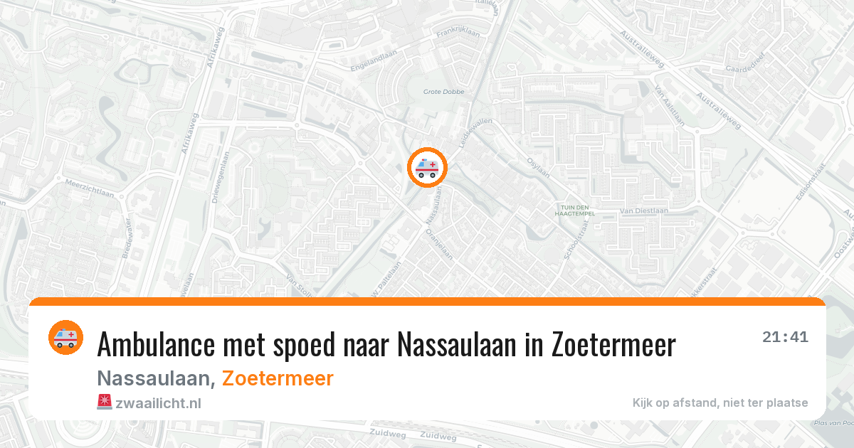 Ambulance met spoed naar Nassaulaan in Zoetermeer — 8 jun 2026