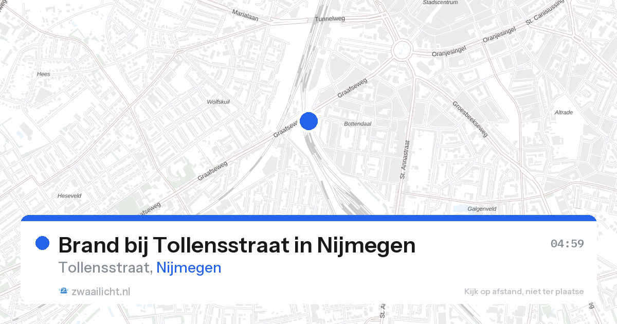 Brand bij Tollensstraat in Nijmegen — 28 aug 2026