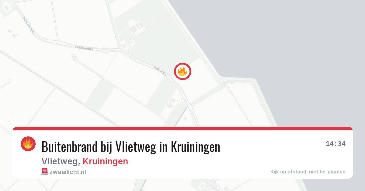 Buitenbrand bij Vlietweg in Kruiningen — 8 aug 2026