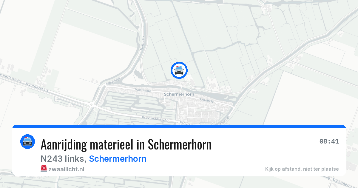 Aanrijding materieel in Schermerhorn — 7 mei 2026