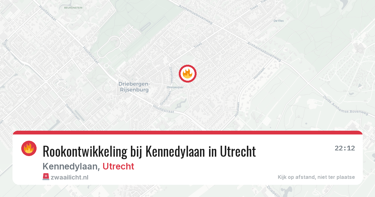 Rookontwikkeling bij Kennedylaan in Utrecht — 18 jan 2026