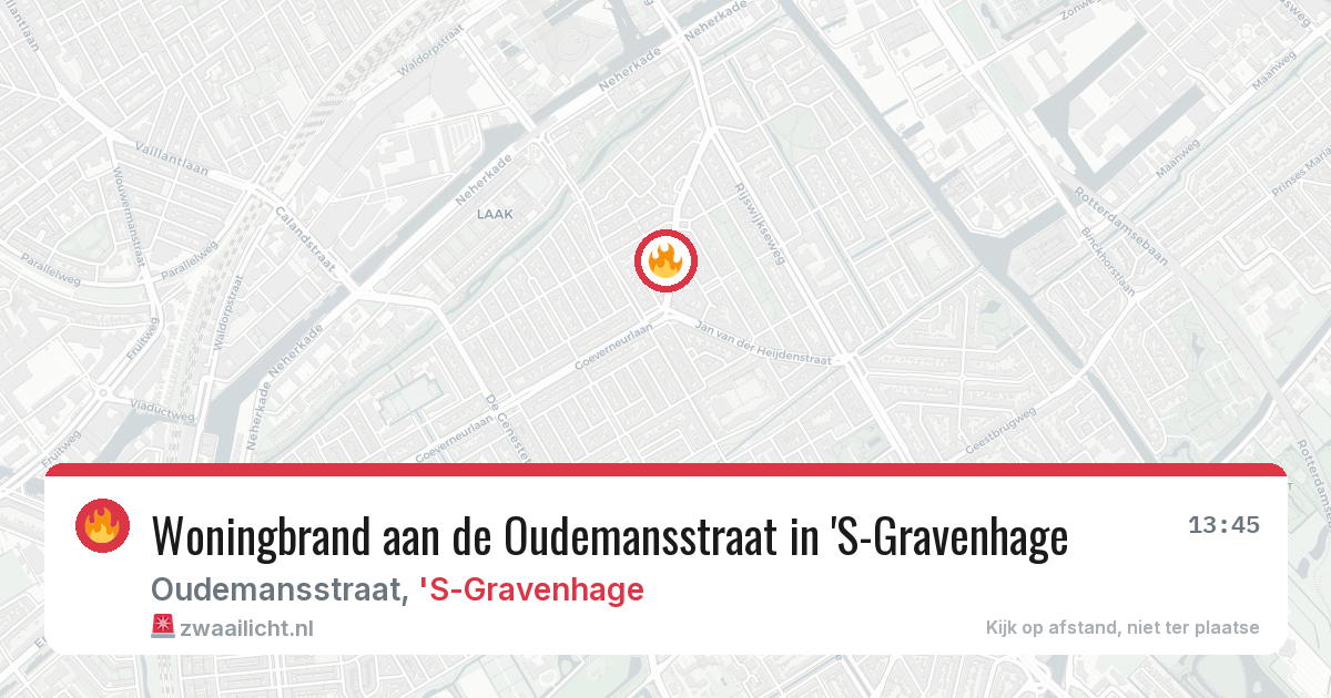 Woningbrand aan de Oudemansstraat in 'S-Gravenhage — 4 mrt 2026