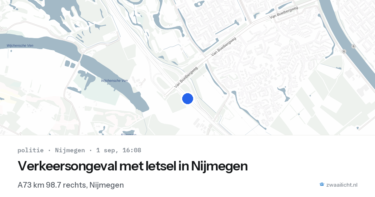 Verkeersongeval met letsel in Nijmegen — 1 sep 2026