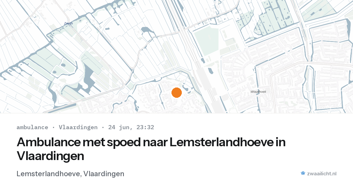 Ambulance met spoed naar Lemsterlandhoeve in Vlaardingen — 24 jun 2026