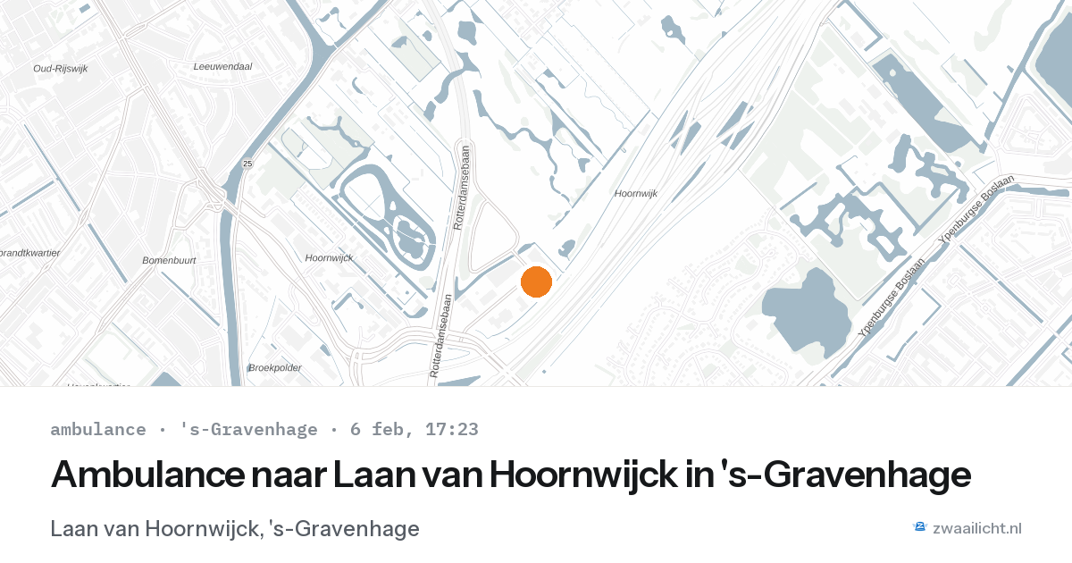 Ambulance naar Laan van Hoornwijck in 's-Gravenhage — 6 feb 2026