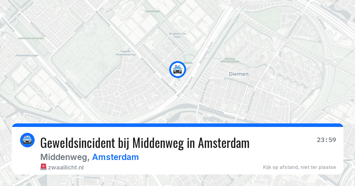 Geweldsincident bij Middenweg in Amsterdam — 7 jul 2026