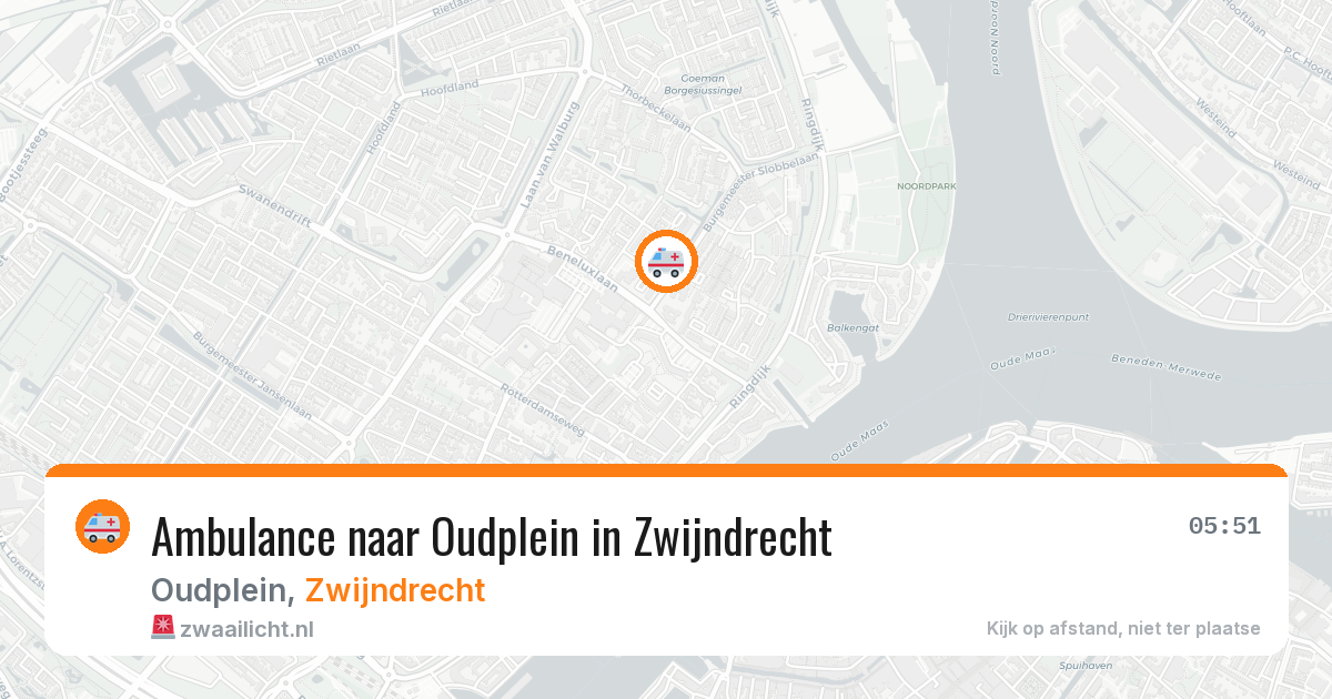Ambulance naar Oudplein in Zwijndrecht — 14 aug 2026