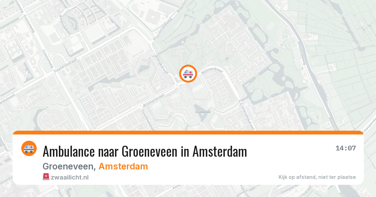 Ambulance naar Groeneveen in Amsterdam — 11 jun 2026
